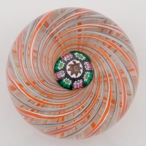 John Deacons Paperweight Swirled Crown Millefiori c1990