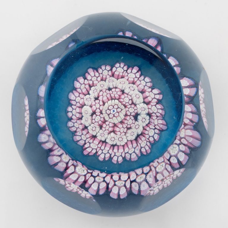 Whitefriars Paperweight Millefiori Facetted Monks Cane 1984