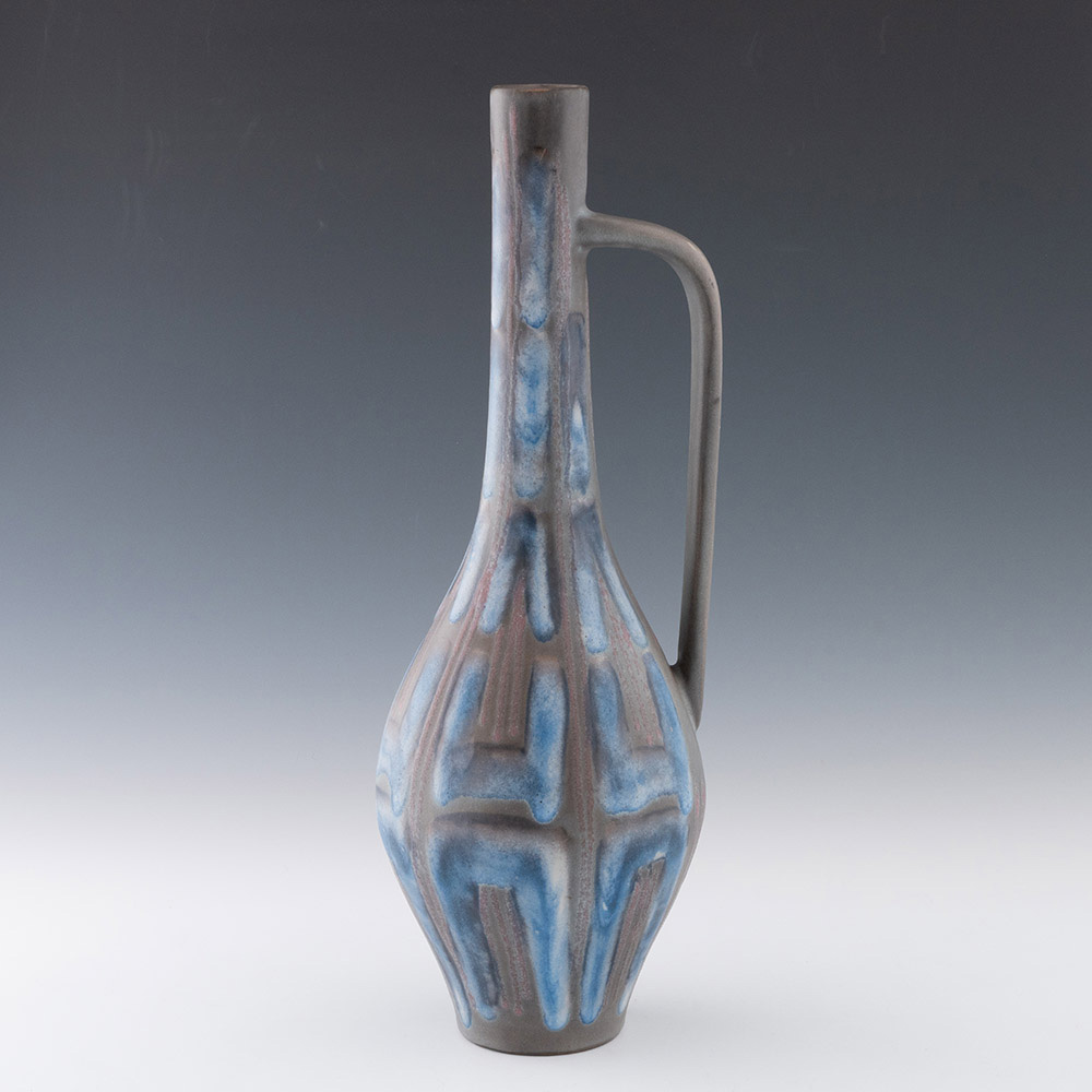 West German Friedegarde Glatzle Jug Vase 1960s Friedegarde Glatzle for Karlsruhe Majolika Jug Vase