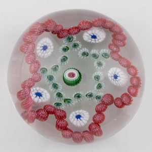 Baccarat Paperweight Dupont Trefoil Millefiori c1950