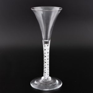 Georgian Champagne Glass with Opaque Twist Stem c1760