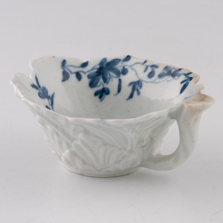 First Period Worcester Porcelain Butter Boat c1765