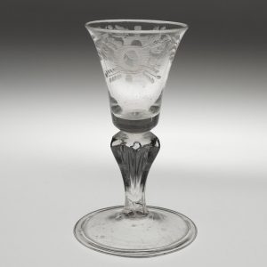 Continental Gin Glass with Pedestal Stem c1780