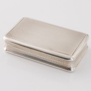 Sterling Silver Snuff Box with Parcel Gilding London 1807