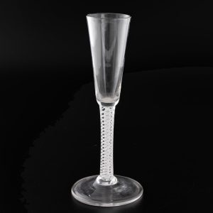 Georgian Ratafia Glass with Opaque Twist Stem c1760