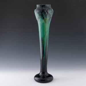 Tall Daum Nancy Vase with Gold Inclusions 1925-30
