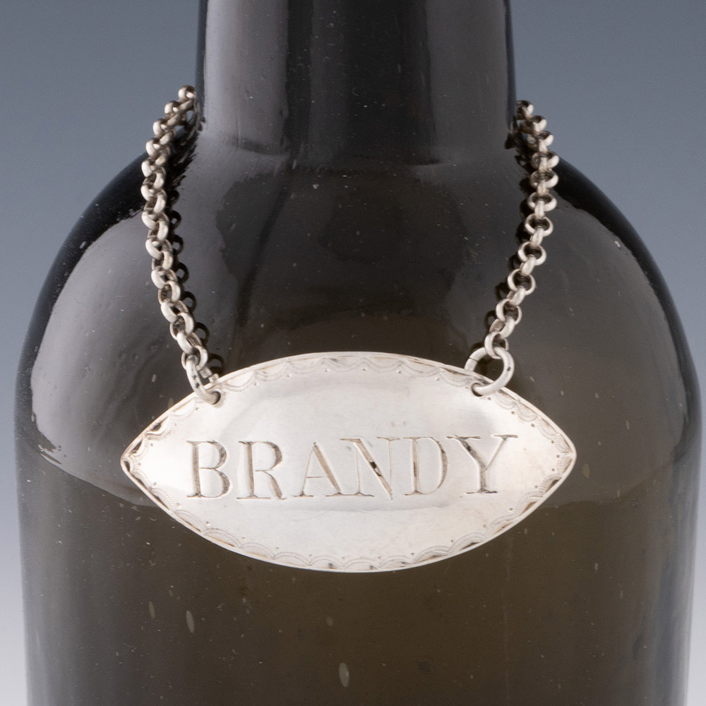 Sterling Silver Brandy Bottle Label
