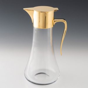Robert Welch Gilt Silver and Glass Claret Jug London 1988