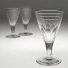 Three Regency Slice Cut Wine Glasses