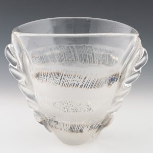 Jane Charles Clear and Frosted Studio Glass Vase