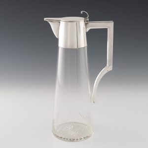 Silver and Glass Claret Jug Second Half 20th Century