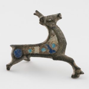 Roman Bronze Plate Brooch Enamelled Deer 2nd Century
