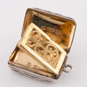 George Unite Silver Vinaigrette Birmingham 1870
