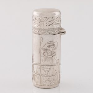 Silver Perfume Bottle with Little Bo-Peep London 1886