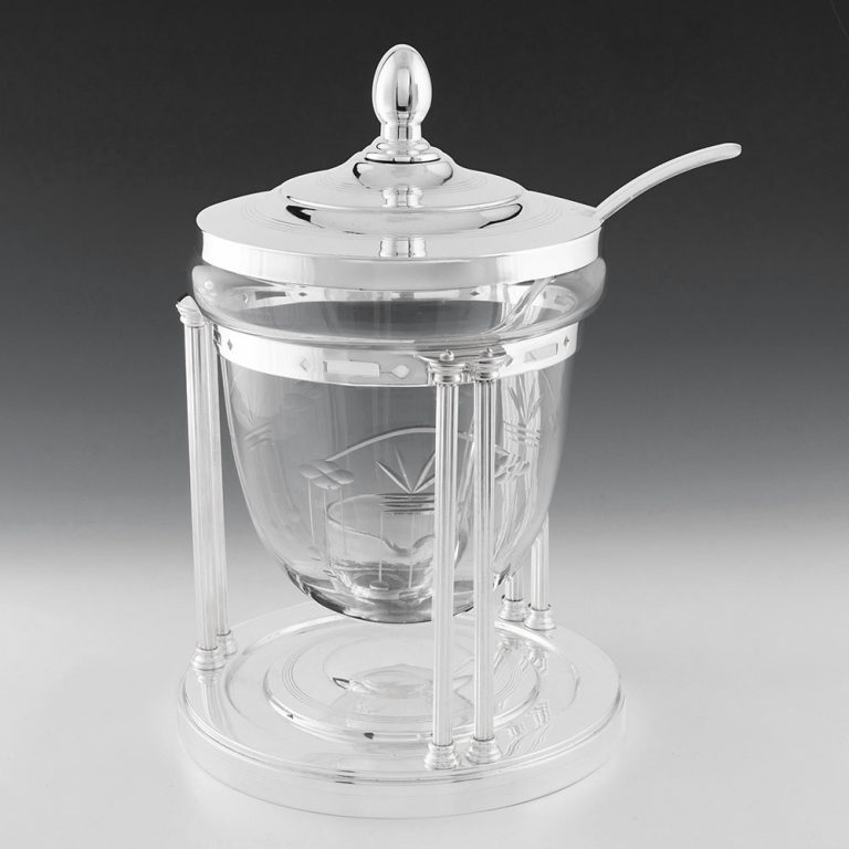 WMF Silver Plate Cut Glass Punch Bowl