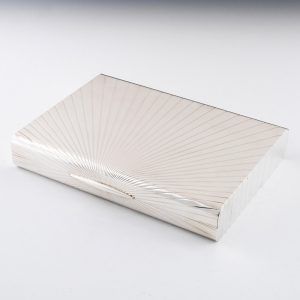 Fratelli Cacchione Silver Cigar Box Milan Post 1945