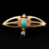 Liberty 9ct Gold Brooch with Turquoise