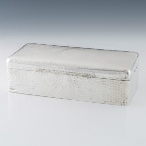 Hammered Silver Cigar or Cigarette Box London 1903