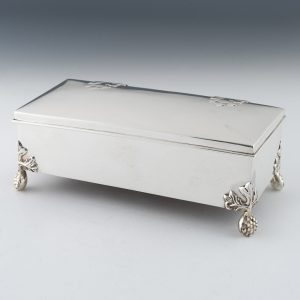 Sterling Silver Cigarette Box Dublin 1919