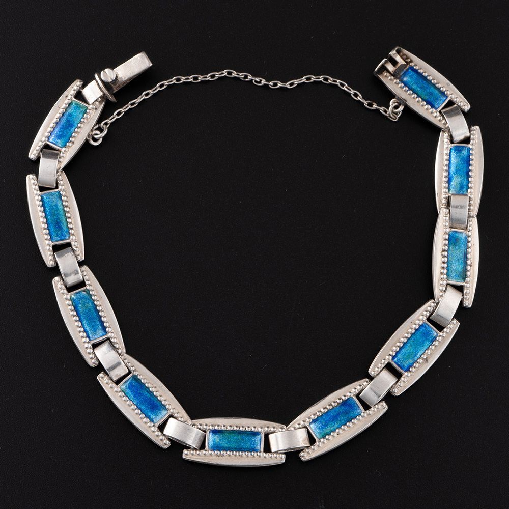 Murrle Bennett Silver and Enamel Bracelet