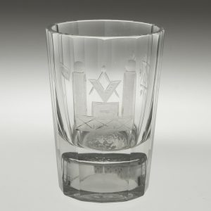 Masonic Engraved Gaming Tumbler c1860