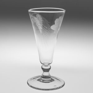 Georgian Ale Glass with Hop and Barley Engraving c1780