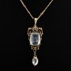 Liberty Gold and Aquamarine Pendant