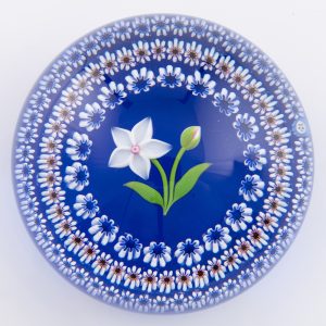 Baccarat Paperweight Millefiori Flower Lampwork 1992