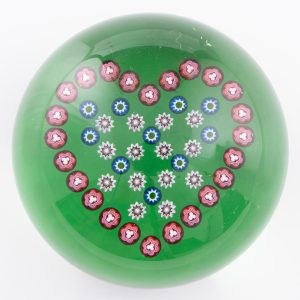 Baccarat Paperweight Millefiori Heart 1996