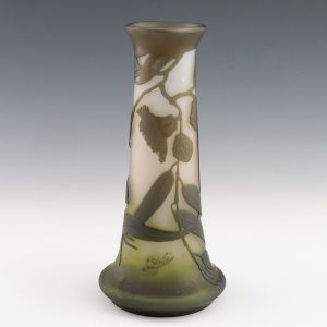 Signed Emille Galle Cameo Glass Vase 1904-1906