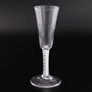Georgian Ale Glass with Opaque Twist Stem c1760
