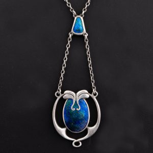 Charles Horner Silver and Enamel Pendant Necklace 1909