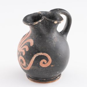 Ancient greek terracotta miniature oinochoe