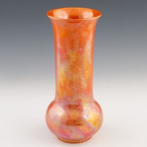 Ruskin Pottery Orange Lustre Vase 1911