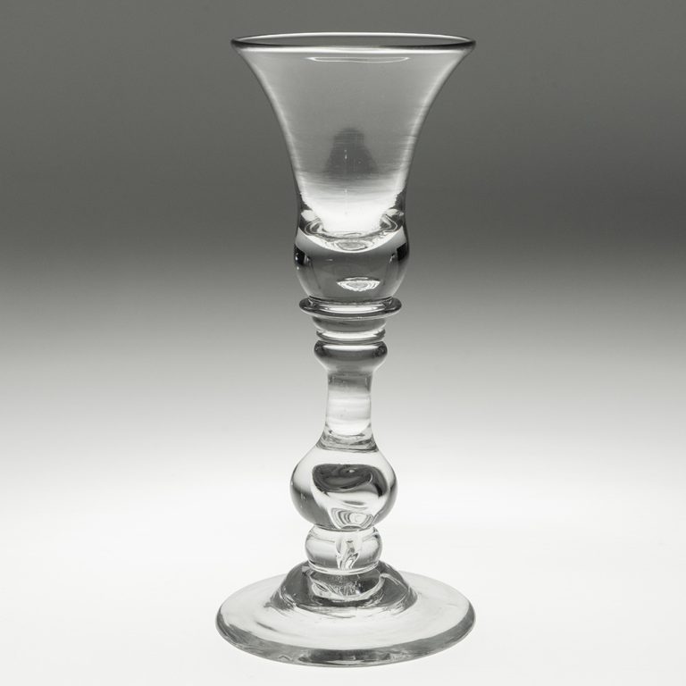 Georgian Wine Glass with Baluster Stem c1730