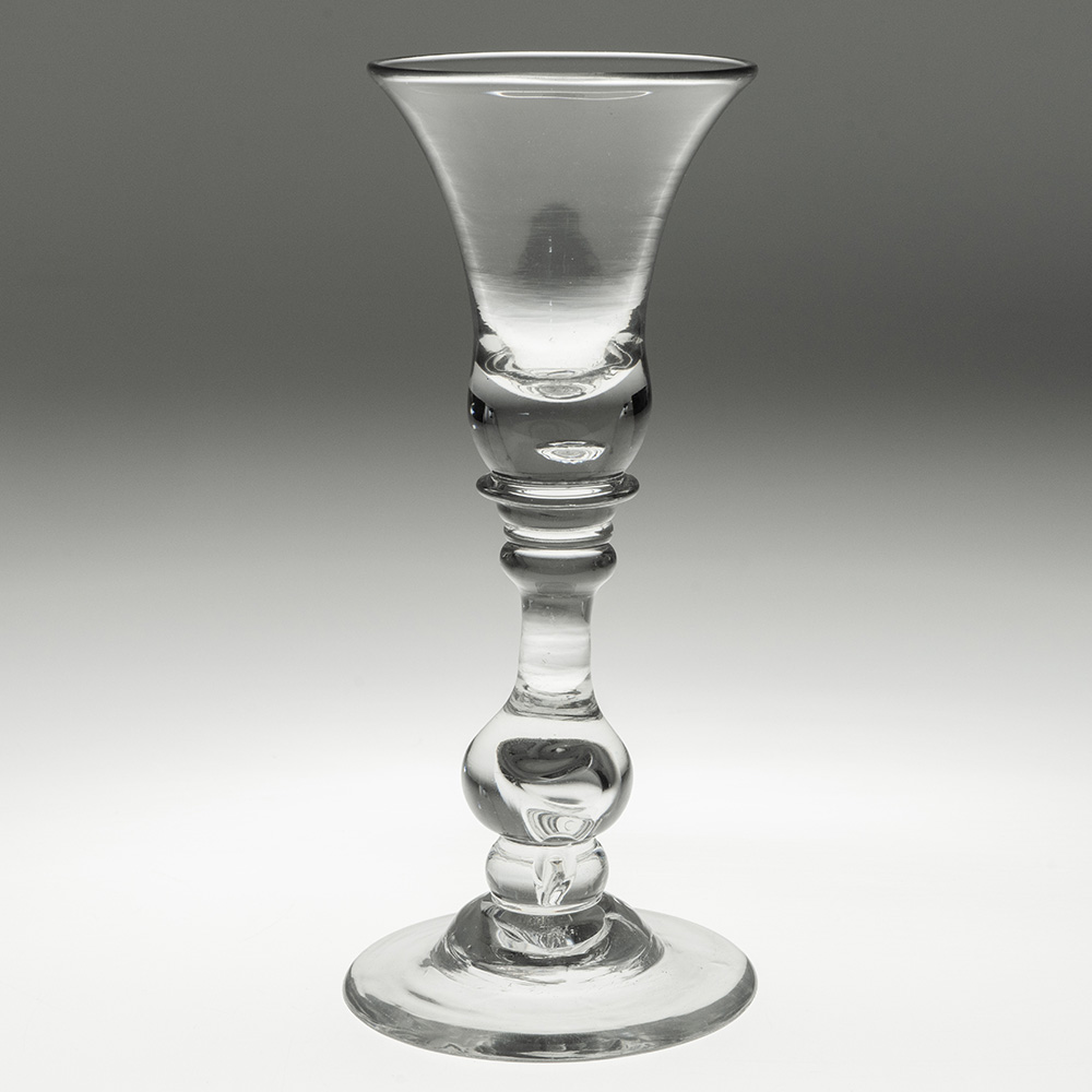 Georgian Wine Glass with Baluster Stem c1730 Georgian Wine Glass with Baluster Stem c1730