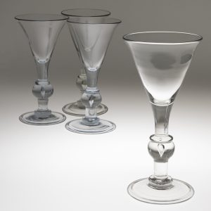 Four Georgian Style Wine Glasses - Early 20th Century