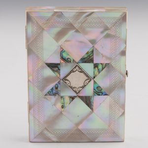 Victorian Card Case - Mother of Pearl and Abalone c1880