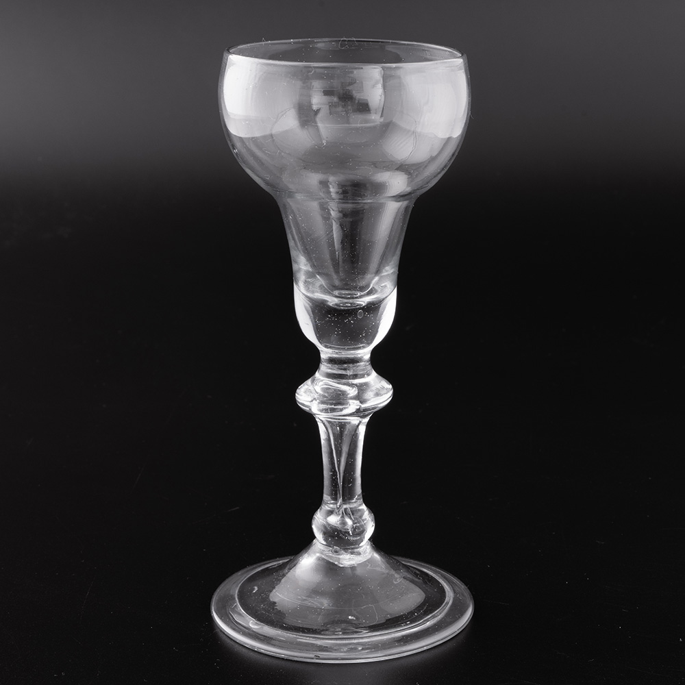 Georgian Wine Glass with Cup Top Bowl c1745