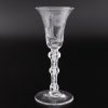 Georgian Wine Glass with Jacobite Engraving Georgian Wine Glass with Acrostic Jacobite Engraving c1760