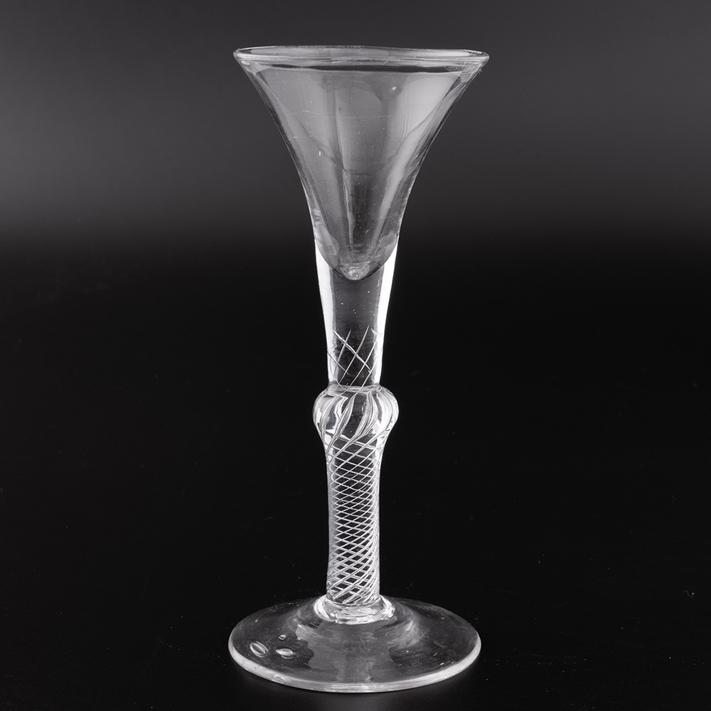 Georgian Wine Glass with Composite Stem c1750