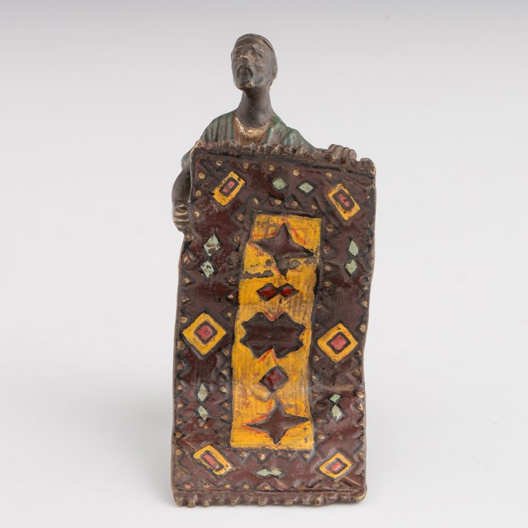 Vienna Cold Painted Bronze Carpet Seller c1900