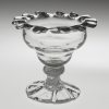 Dog Tooth Georgian Sweetmeat Glass Opaque Twist Stem c1760