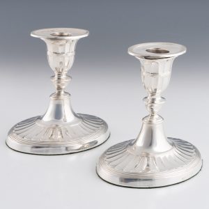 Victorian Silver Candlesticks Sheffield 1892/3