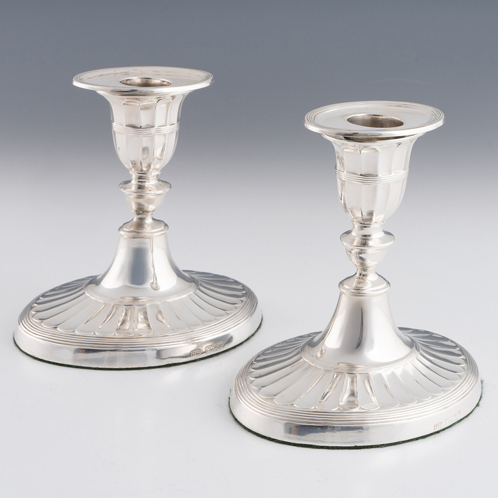 Victorian Silver Candlesticks Sheffield 1892/3 Victorian Silver Candlesticks Sheffield 1892/3