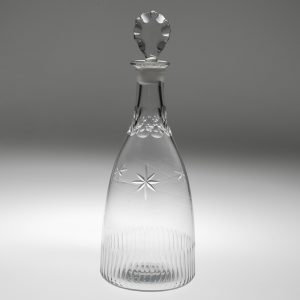 Large Georgian Decanter – Taper with Engraving c1780