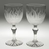 Richardson and Sons Acid Etched Wine Glasses c1875