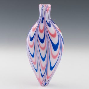 Victorian Nailsea Glass Polychrome Flask c1855