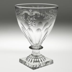 Georgian Rummer Glass Finely Engraved c1800