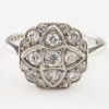 White Gold and Diamond Cluster Ring